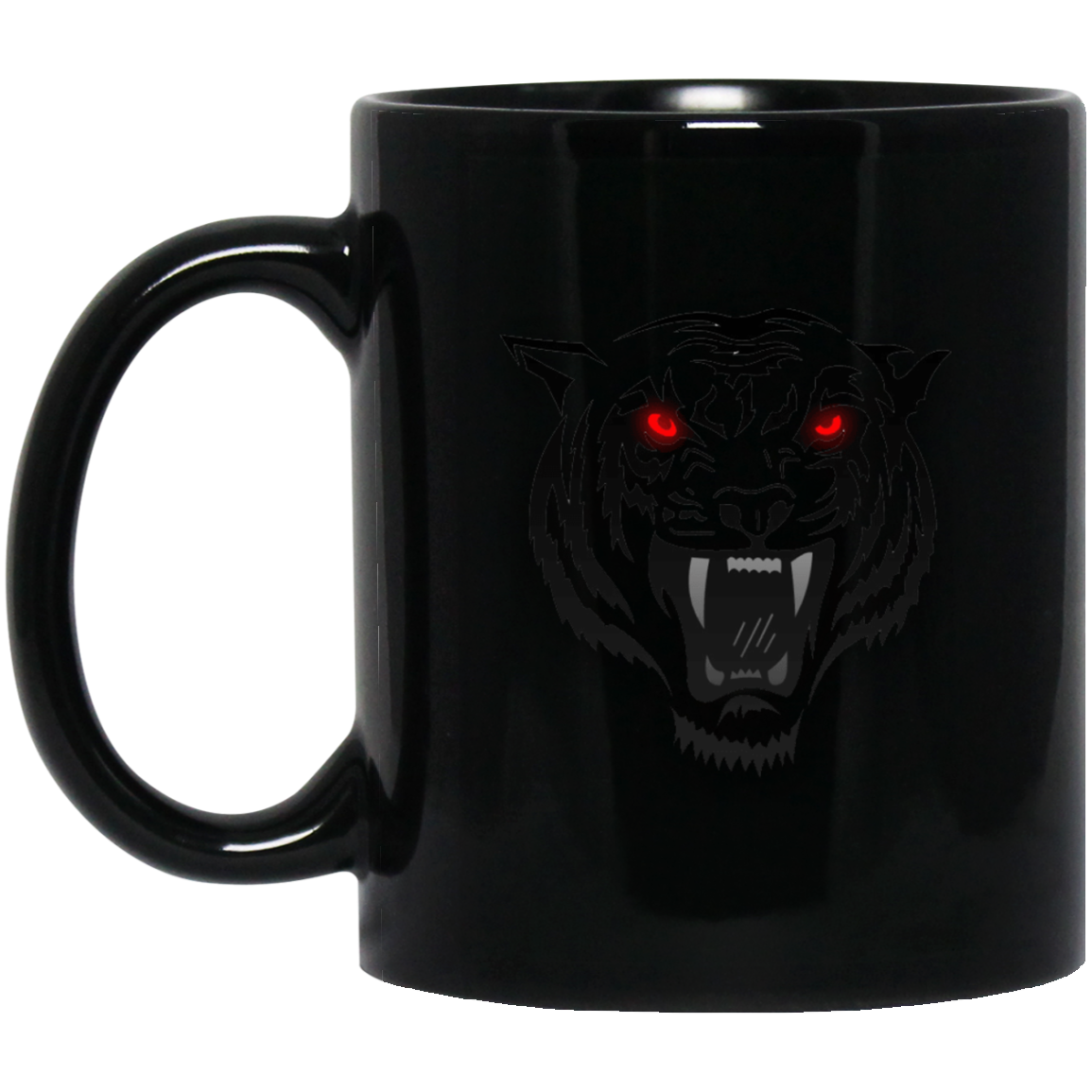 Lion 11 oz. Black Mug
