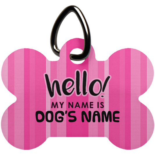 Personalized - My Name Is Dog Bone Pet Tag