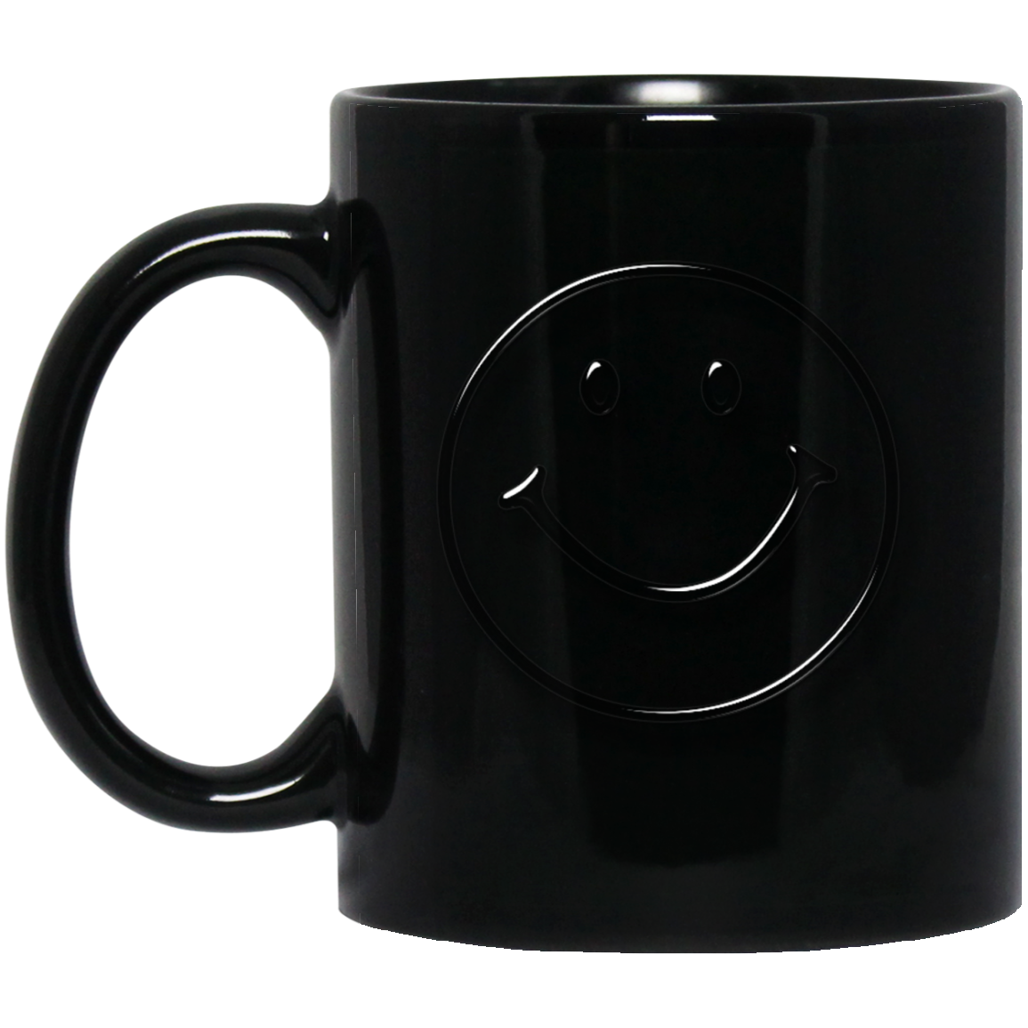 Smiley 11 oz. Black Mug