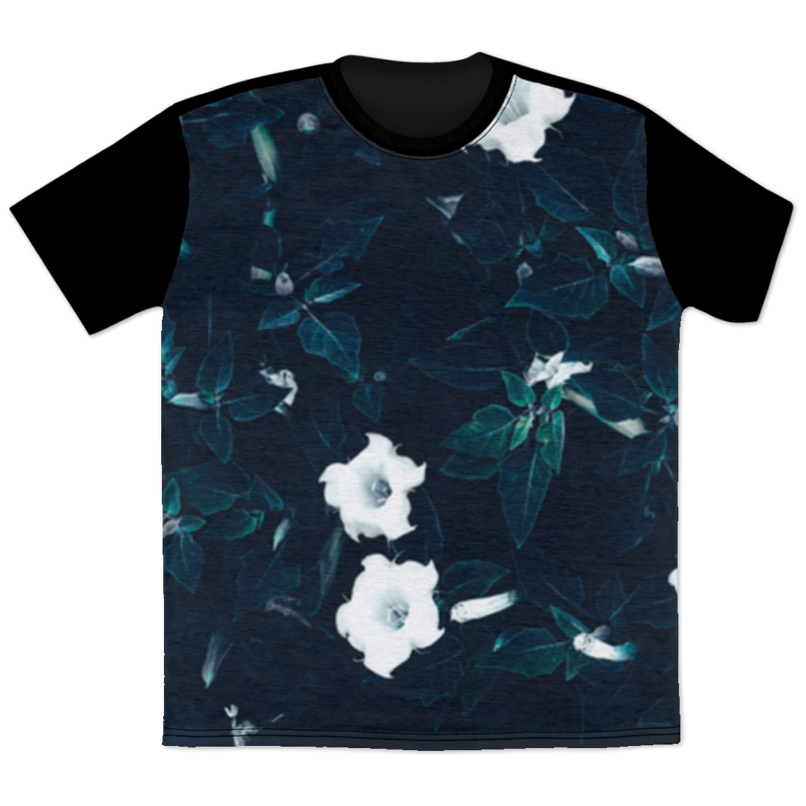 Blue Flower Dye-Sub All Over T-Shirt