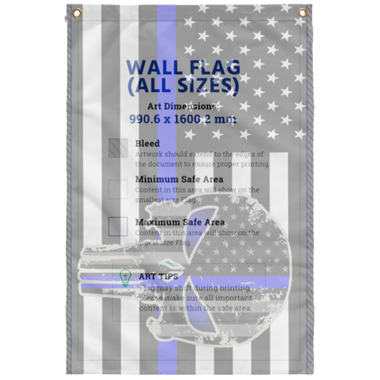 Skull Sublimated Wall Flag