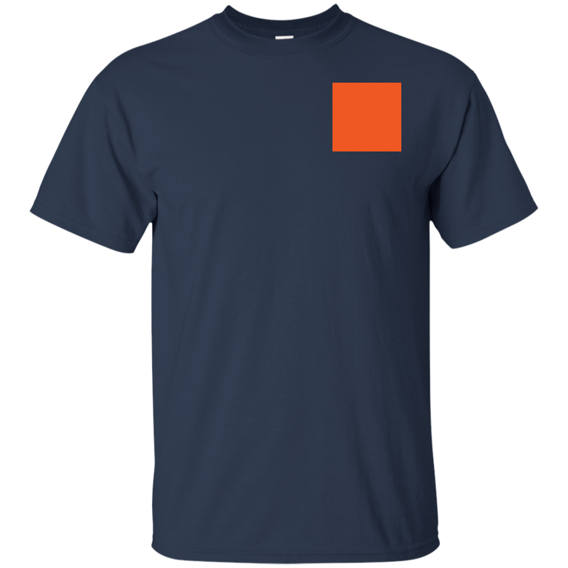 Left Chest Orange Gildan T-Shirt